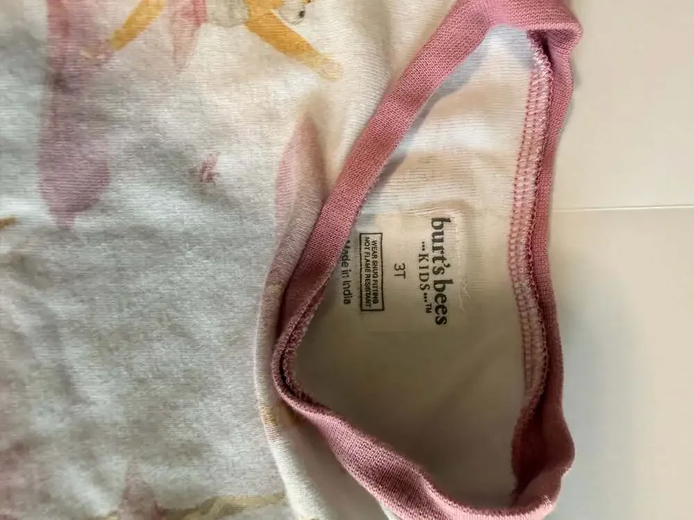 Burt's Bees Kids Organic Cotton Pajama Set - Ballerina Animals Print, Size 3T